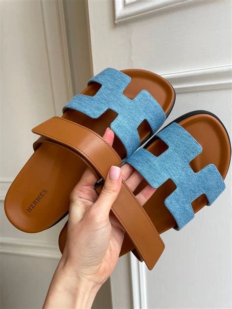 chypre sandal hermes denim|Hermes chypre sandals women's.